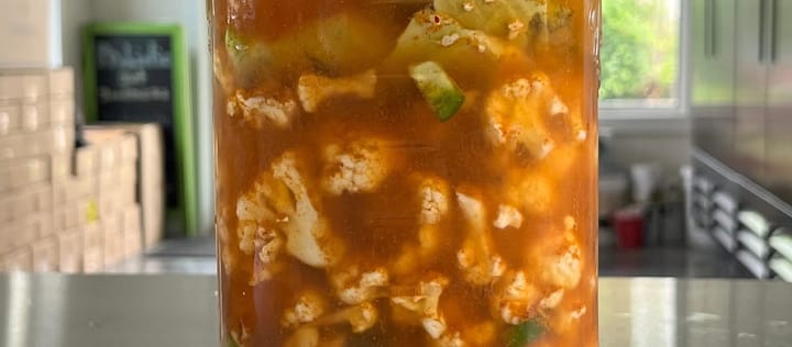 Lacto-Fermented Curry Cauliflower