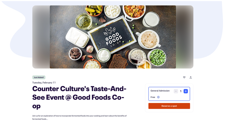 Counter Culture's Taste-And-See Event @ Good Foods Co-op